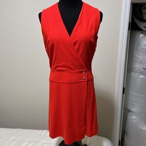 Vintage 60s Mod Orange Drop Waist Mini Wrap Dress FRITZI OF CALIFORNIA